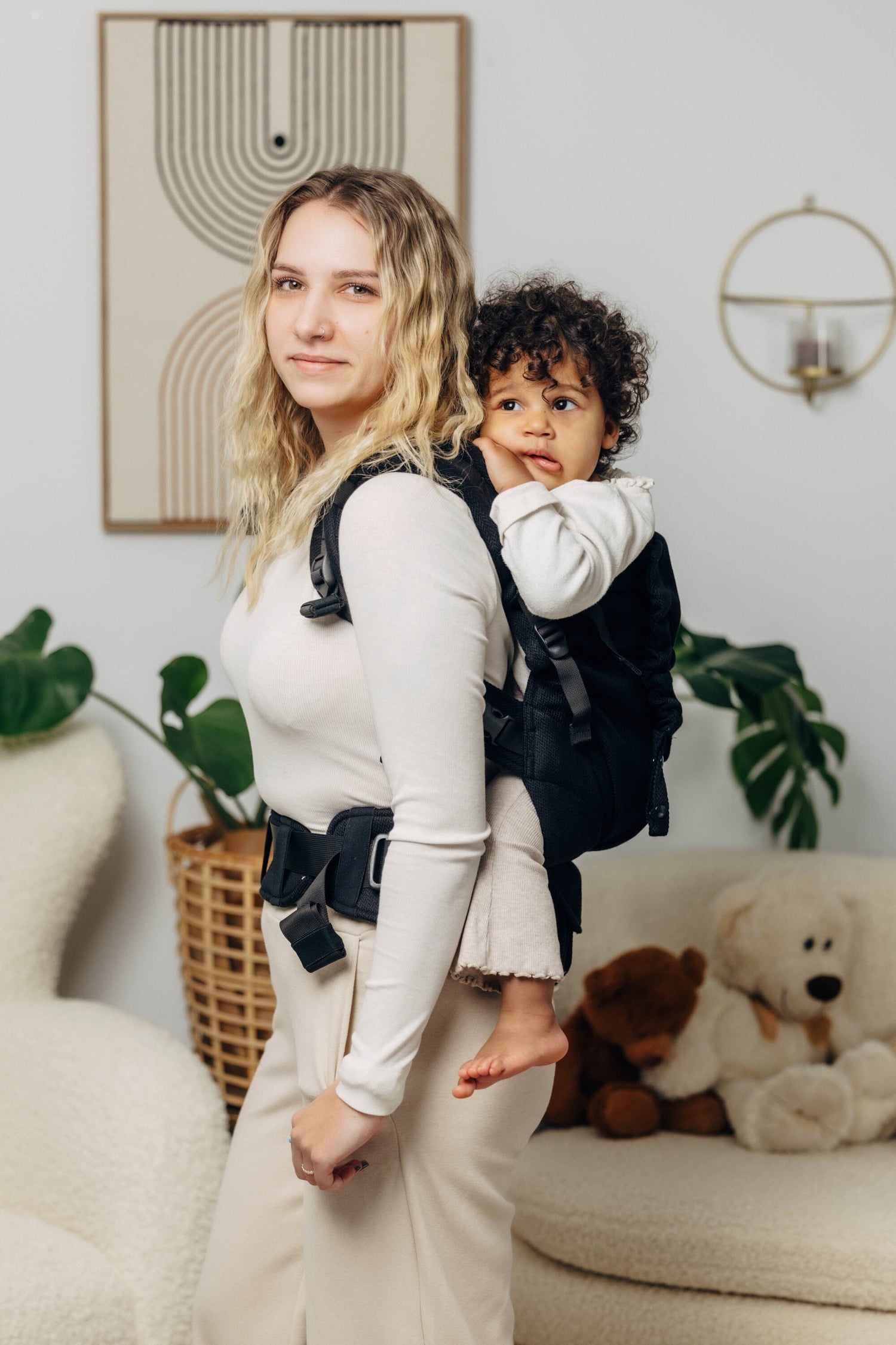 LennyLamb LennyPreschool Portabebés para Niños Pequeños - Pequeño Espiga Ébano Black