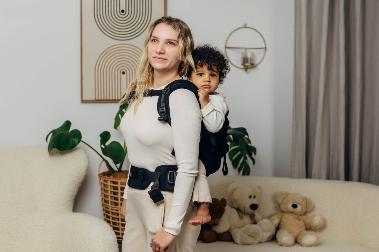LennyLamb LennyPreschool Portabebés para Niños Pequeños - Pequeño Espiga Ébano Black