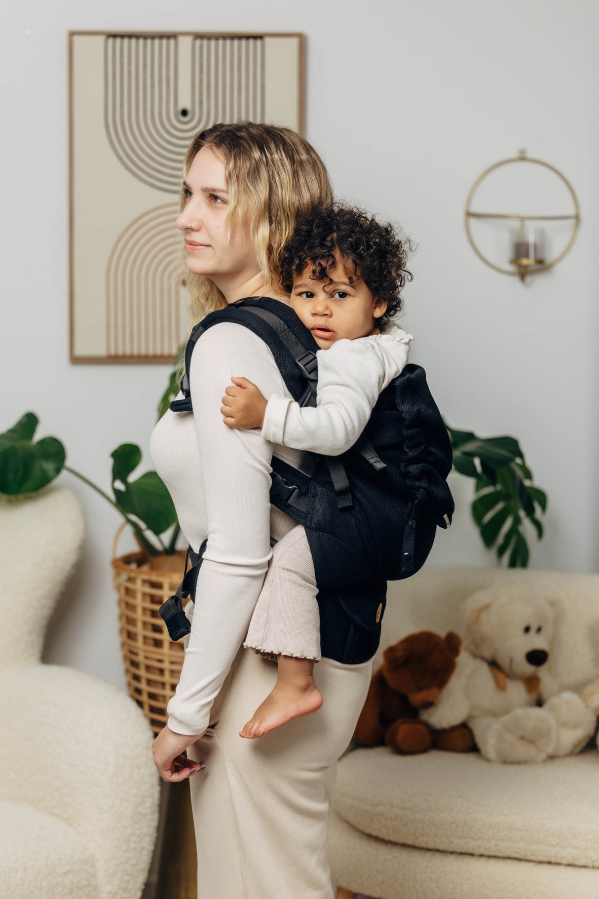 LennyLamb LennyPreschool Portabebés para Niños Pequeños - Pequeño Espiga Ébano Black