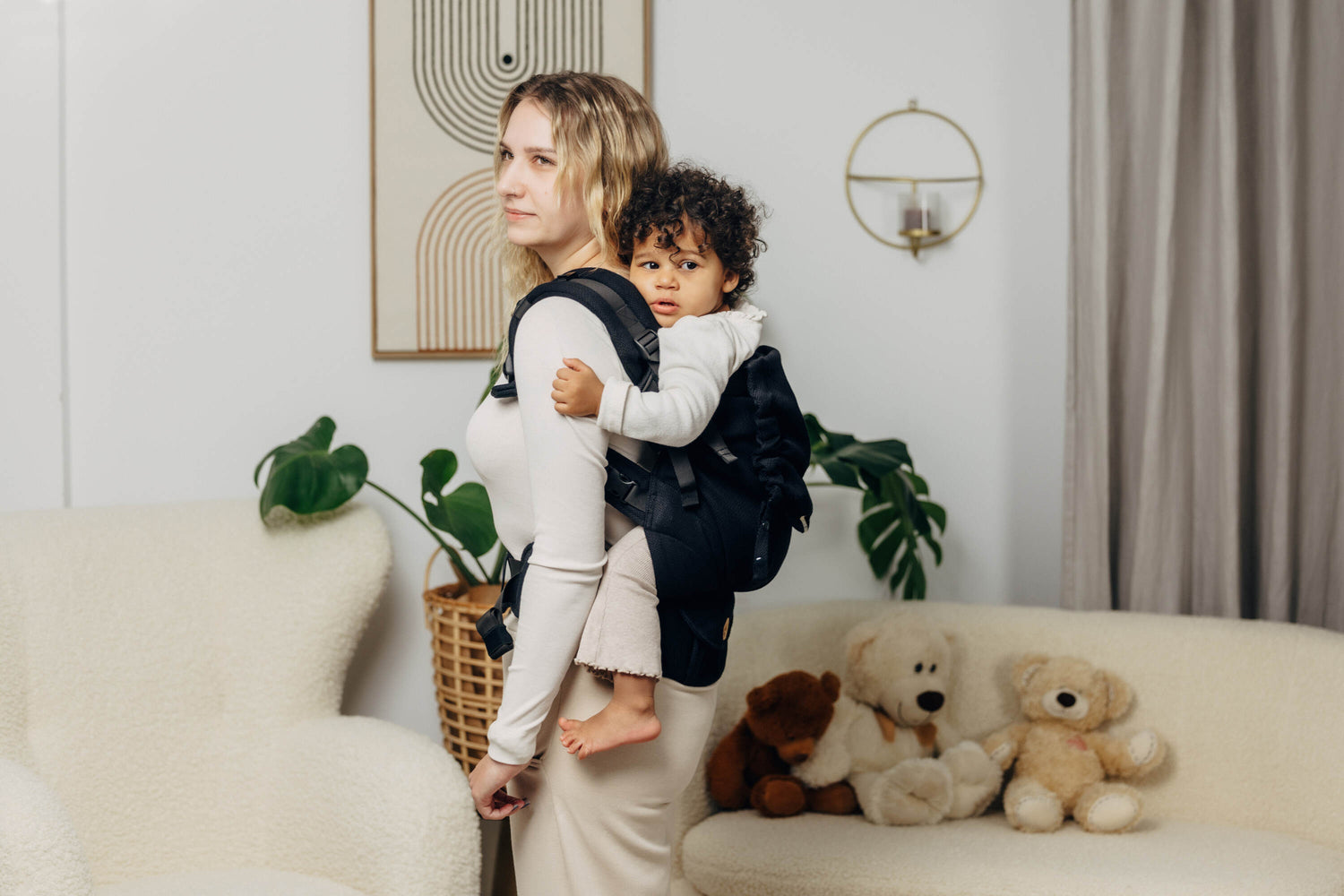 LennyLamb LennyPreschool Portabebés para Niños Pequeños - Pequeño Espiga Ébano Black