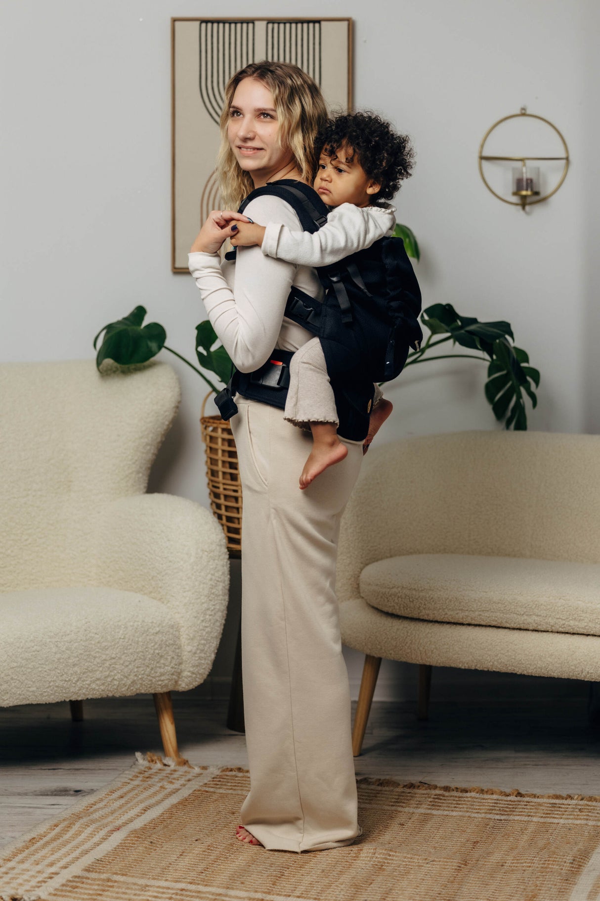 LennyLamb LennyPreschool Portabebés para Niños Pequeños - Pequeño Espiga Ébano Black