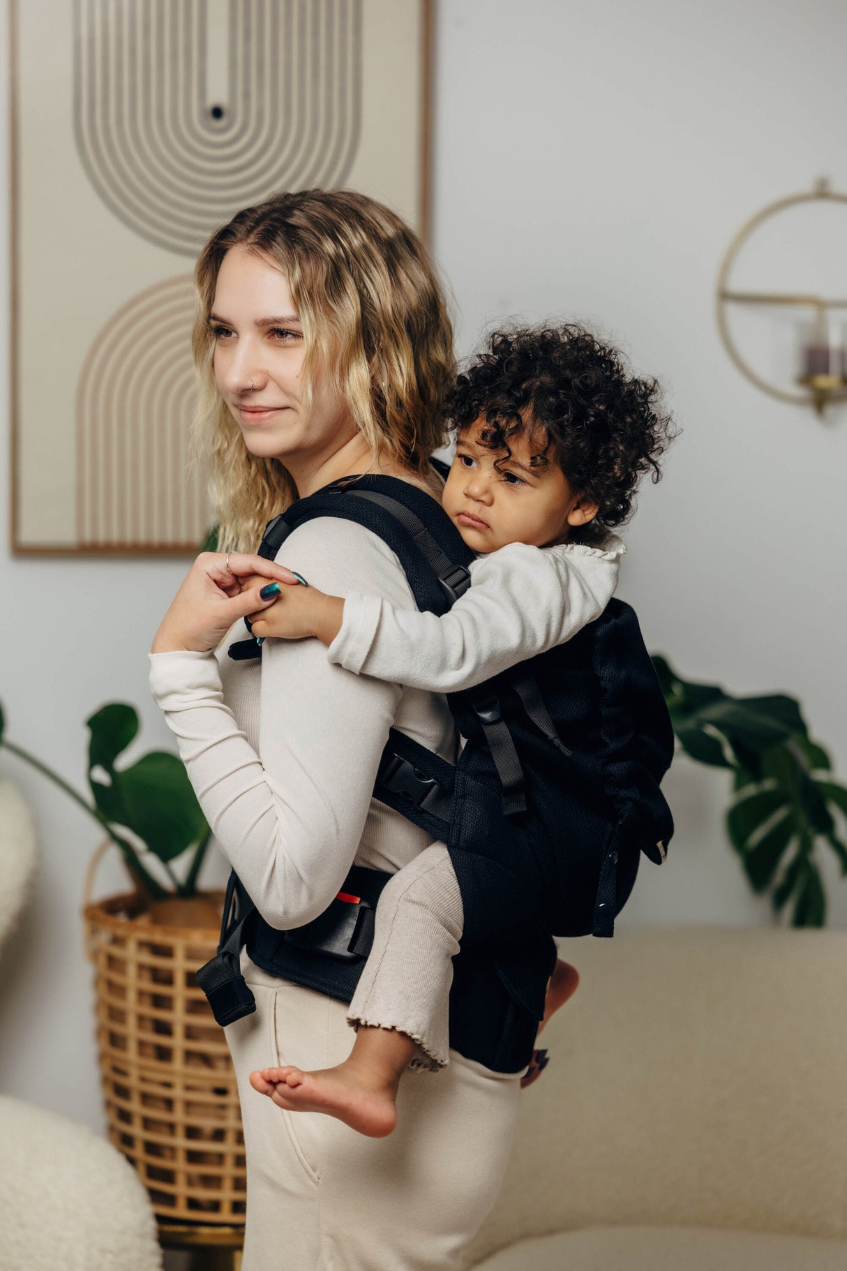 LennyLamb LennyPreschool Portabebés para Niños Pequeños - Pequeño Espiga Ébano Black