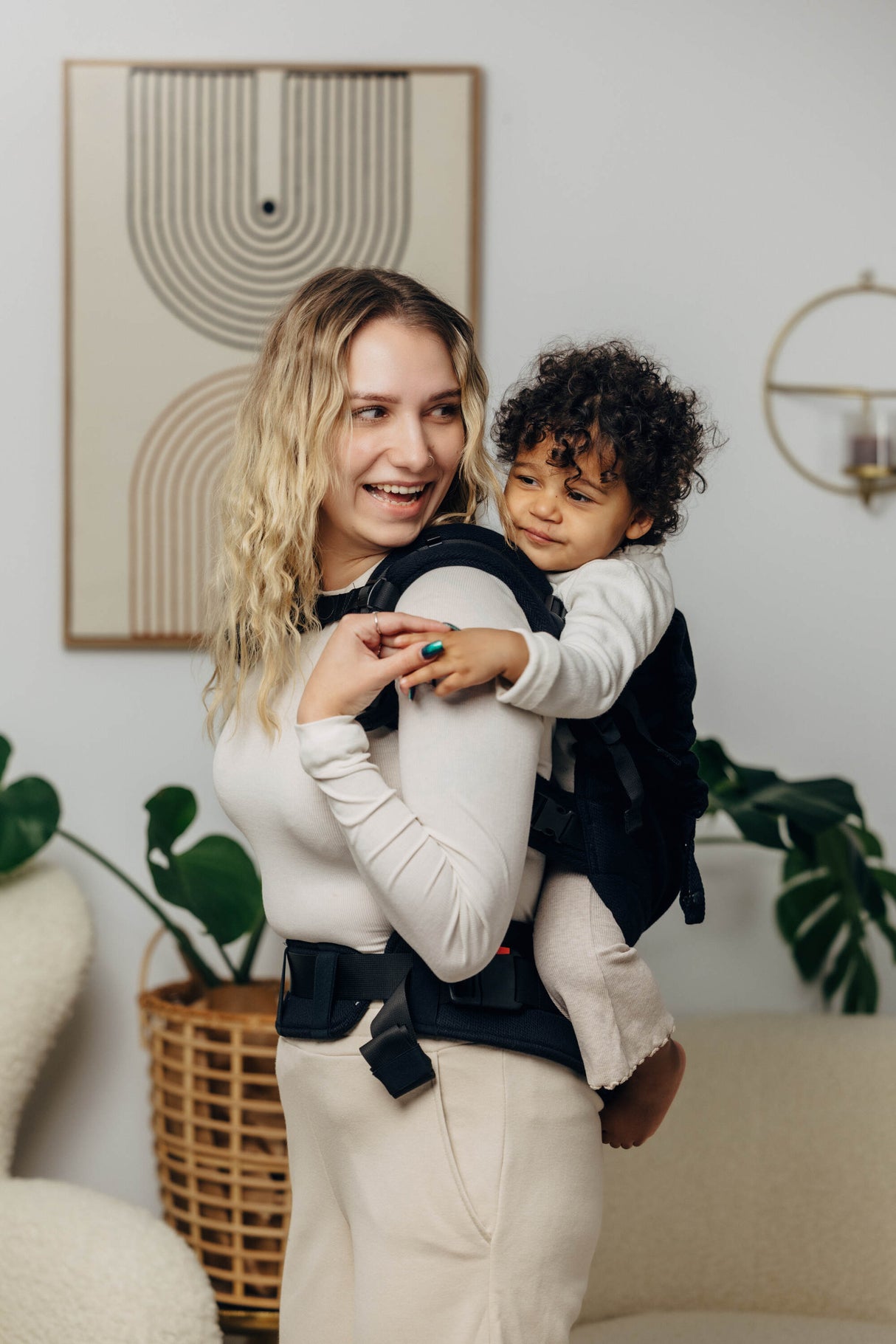 LennyLamb LennyPreschool Portabebés para Niños Pequeños - Pequeño Espiga Ébano Black