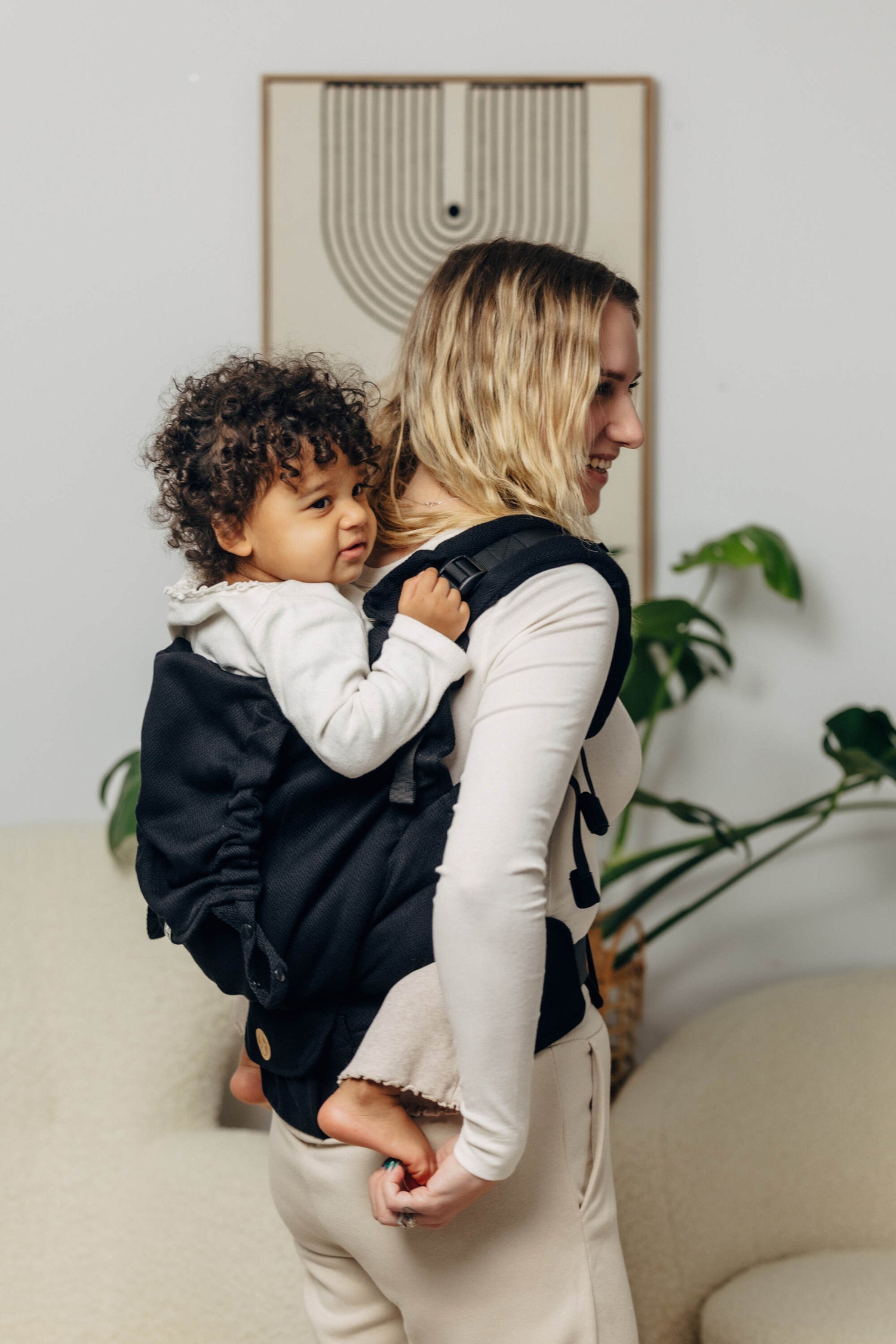 LennyLamb LennyPreschool Portabebés para Niños Pequeños - Pequeño Espiga Ébano Black