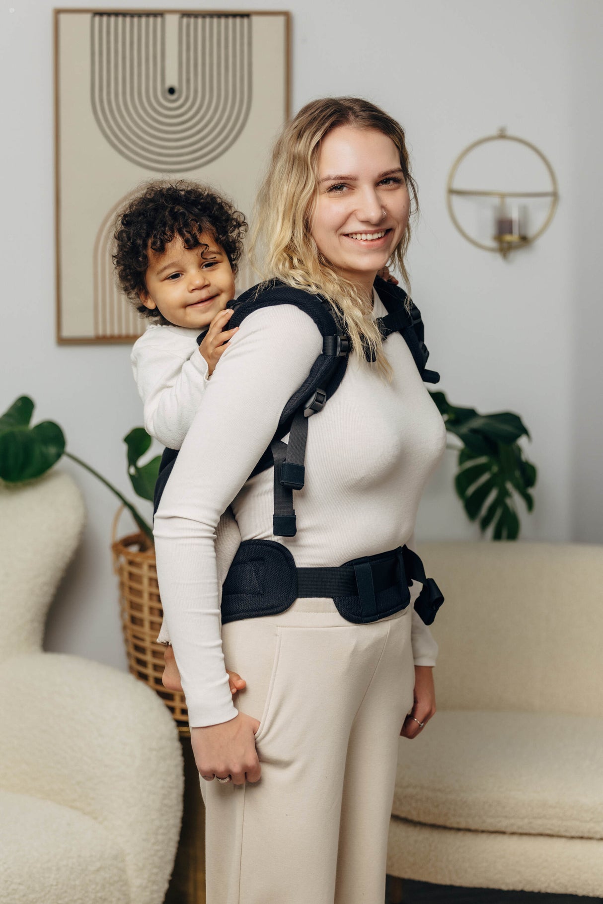 LennyLamb LennyPreschool Portabebés para Niños Pequeños - Pequeño Espiga Ébano Black