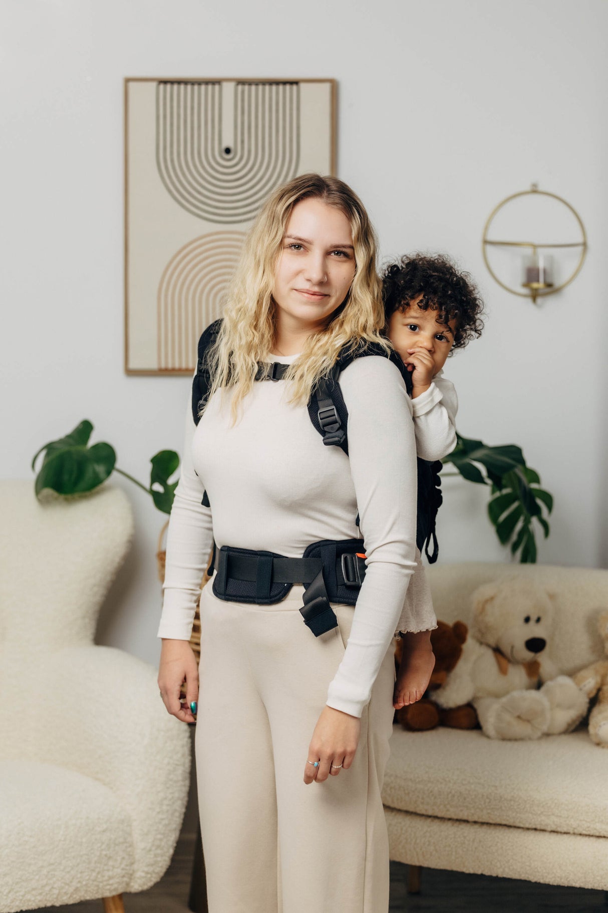 LennyLamb LennyPreschool Portabebés para Niños Pequeños - Pequeño Espiga Ébano Black