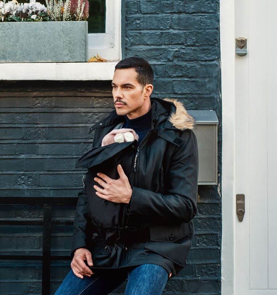 Wombat & Co Bandicoot Black & Black babywearing coat men