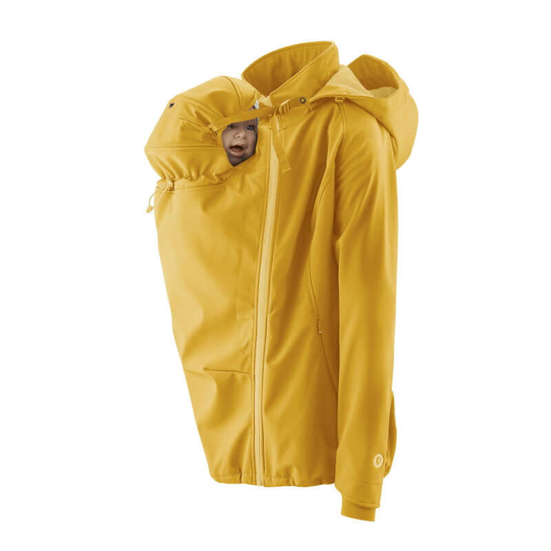 Shop Mamalila Mamalila Softshell Babywearing Jacket Allrounder - Mustard at Babymaxi