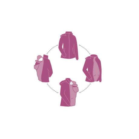 Shop Mamalila Mamalila Softshell Babywearing Jacket Allrounder - Berry at Babymaxi