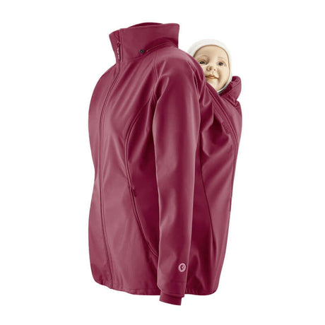 Shop Mamalila Mamalila Softshell Babywearing Jacket Allrounder - Berry at Babymaxi