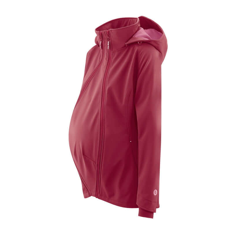 Shop Mamalila Mamalila Softshell Babywearing Jacket Allrounder - Berry at Babymaxi