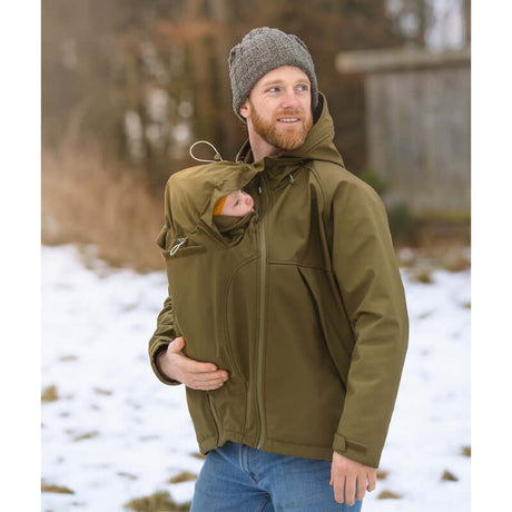 Shop Mamalila Mamalila Softshell Allrounder Jacket for men - Khaki at Babymaxi