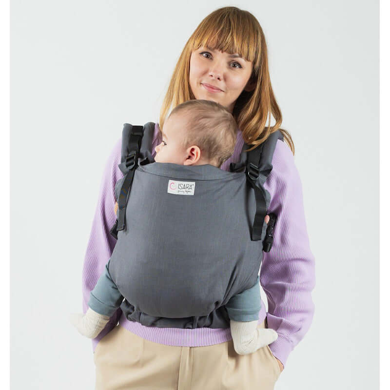 Isara Preschooler (up to 30kg) - Graphite Linen baby carrier with adjustable straps for comfort | Babymaxi