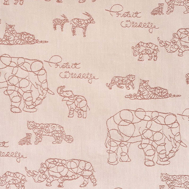 Isara The One - Wildlife Sandy, WWF Collaboration fabric featuring playful sketches of endangered animals | Babymaxi