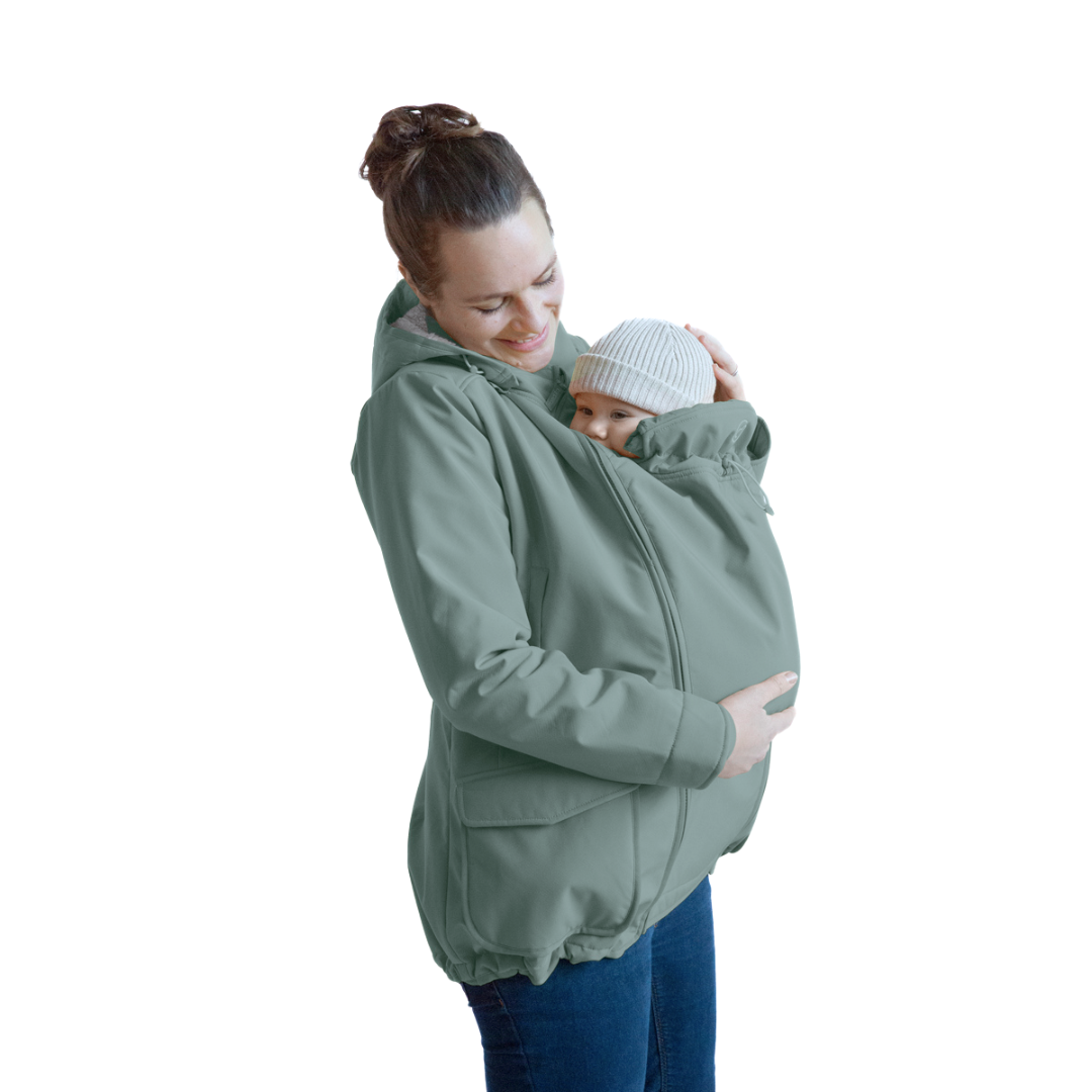 Veste Porte-bébé Mamalila Winter Softshell - Agave
