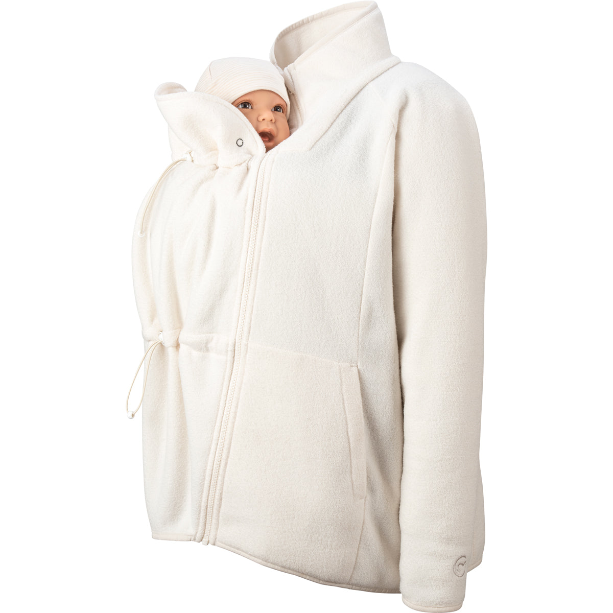 Veste polaire Porte-bébé Mamalila Basel – Blanc cassé