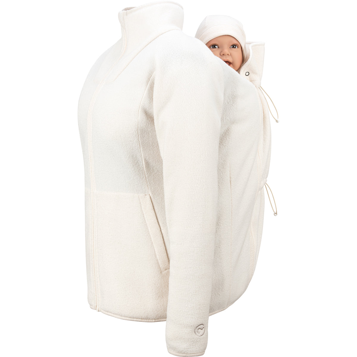 Veste polaire Porte-bébé Mamalila Basel – Blanc cassé
