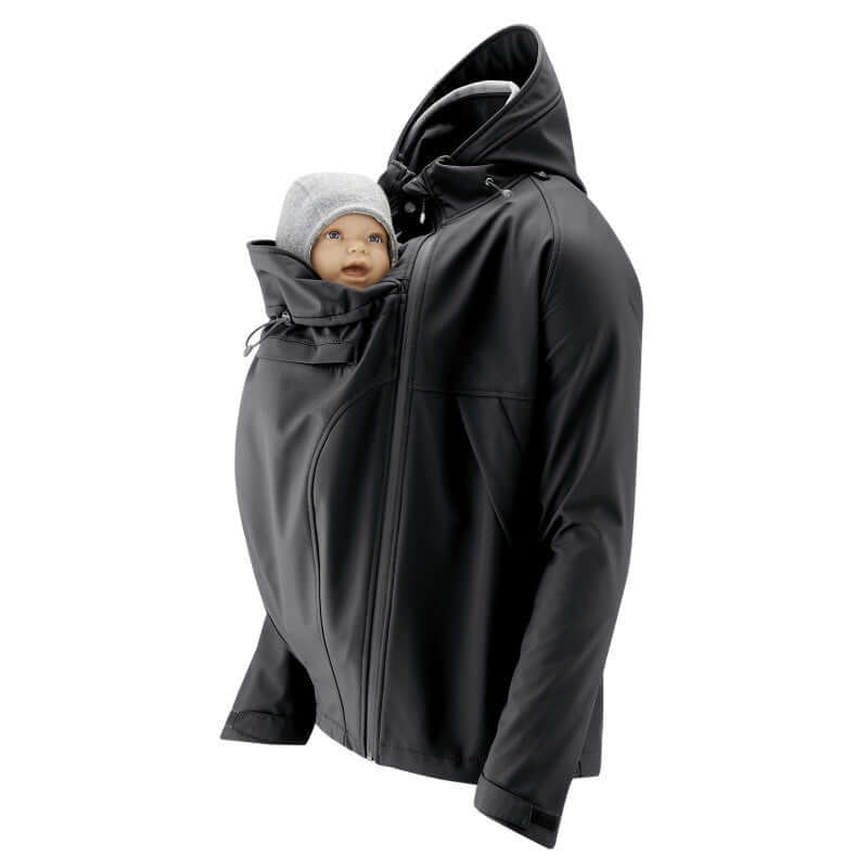Shop Mamalila Mamalila Softshell Allrounder Jacket for men - Black at Babymaxi