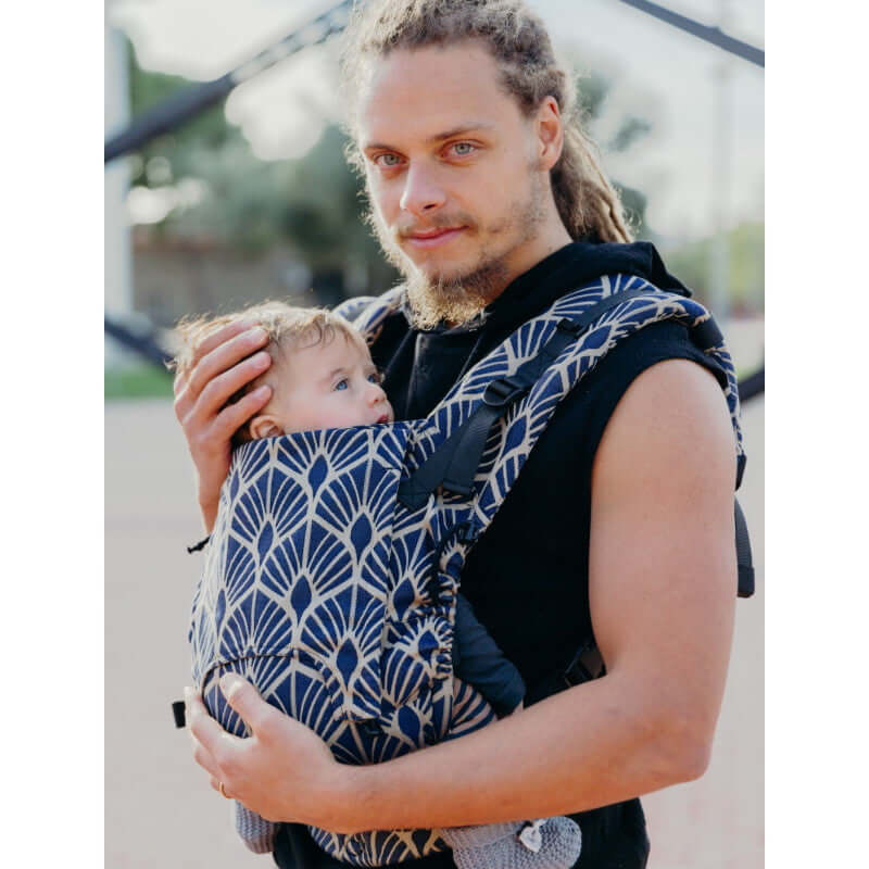 Neko Switch Baby Size - Kidonya Elegance carrier in use, providing comfort for baby and parent | Babymaxi