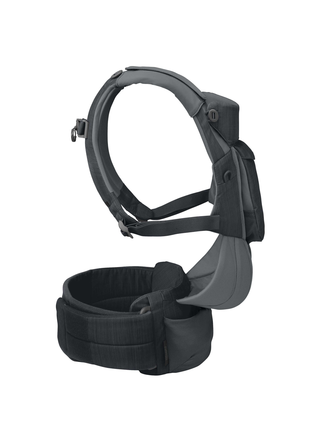 Osprey Poco Soft Child Carrier LT - Black side view showcasing ergonomic design | Babymaxi