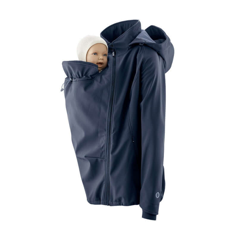 Shop Mamalila Mamalila Softshell Babywearing Jacket Allrounder - Navy at Babymaxi