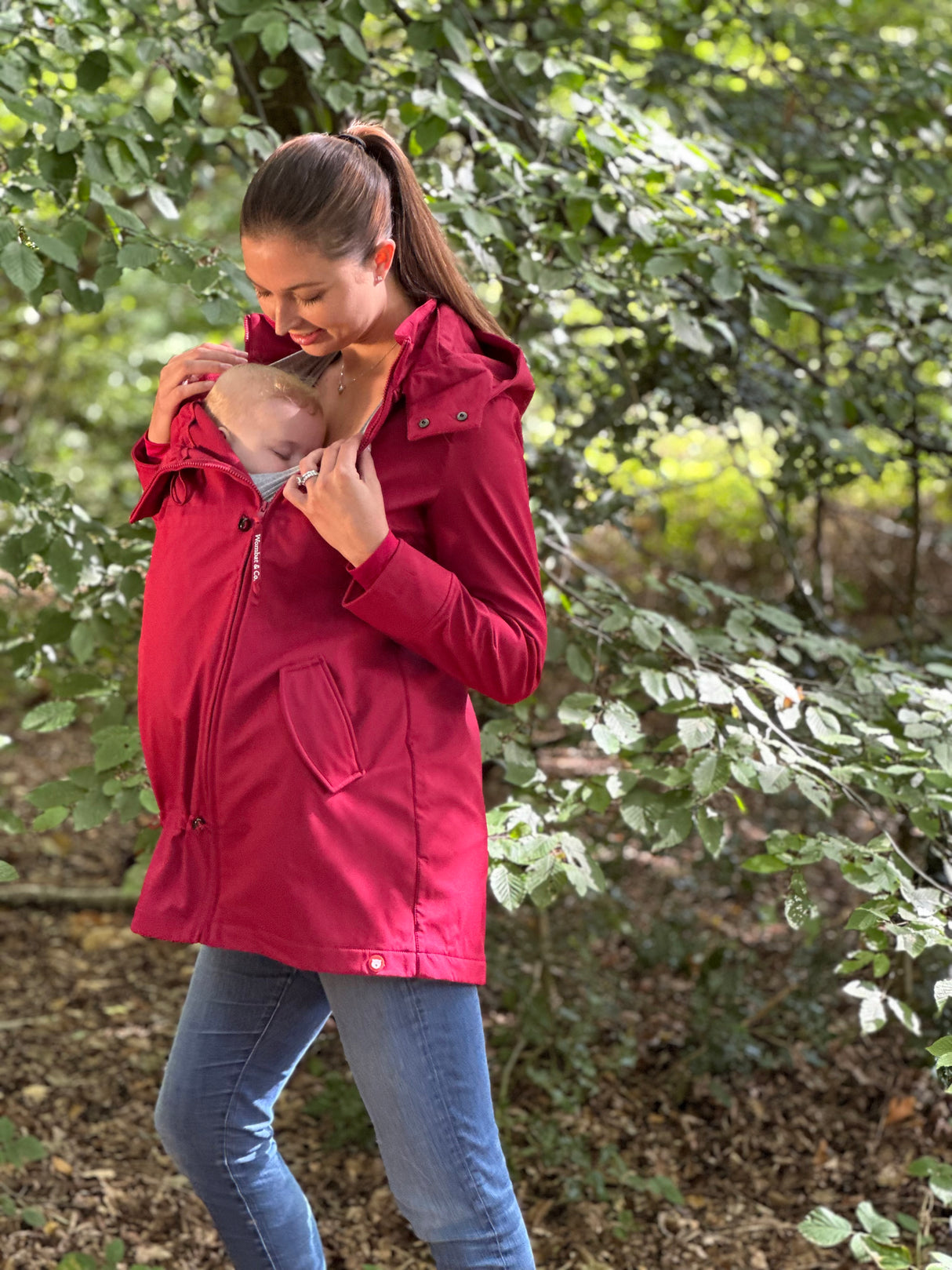 Wombat & Co. London Shell Manteau de Portage - Cherry Red