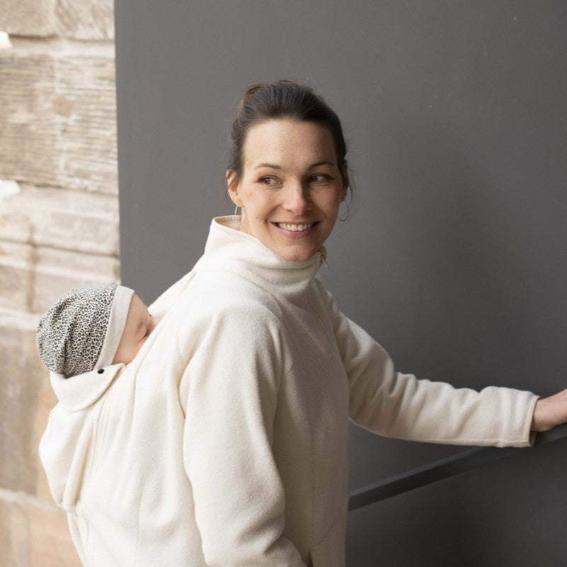 Veste polaire Porte-bébé Mamalila Basel – Blanc cassé