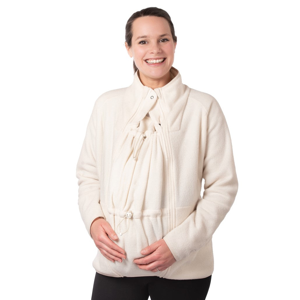 Veste polaire Porte-bébé Mamalila Basel – Blanc cassé