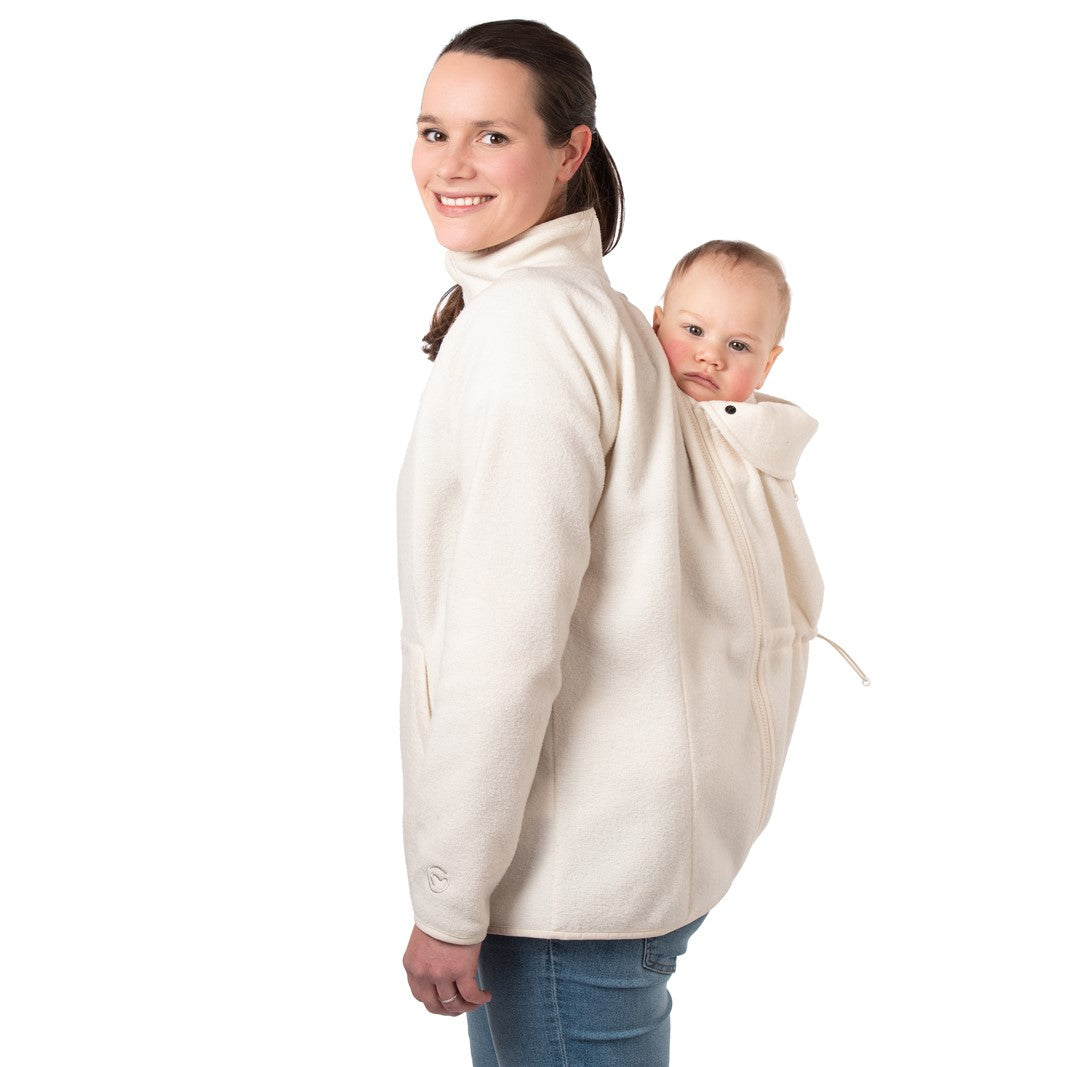 Veste polaire Porte-bébé Mamalila Basel – Blanc cassé
