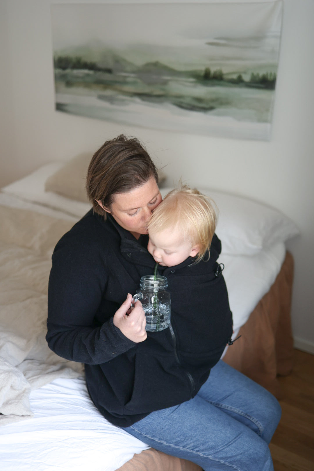 Veste polaire Porte-bébé Mamalila Basel – Black