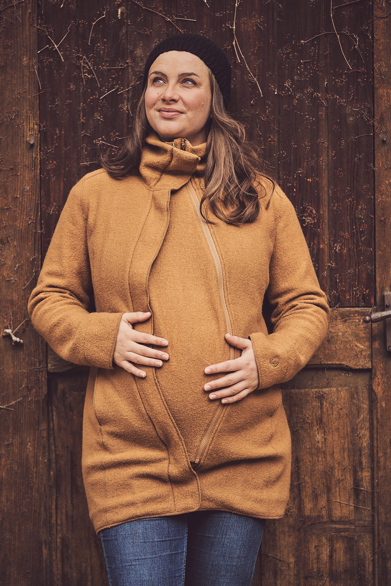 Mamalila Eco Wool Manteau de Portage Oslo - Camel