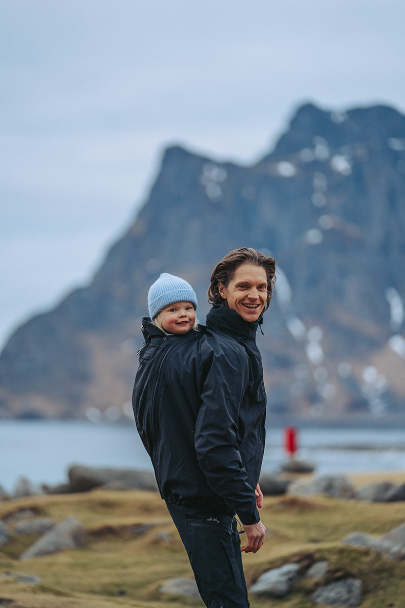 Mamalila Explorer Dad Imperméable Veste de Portage - Black