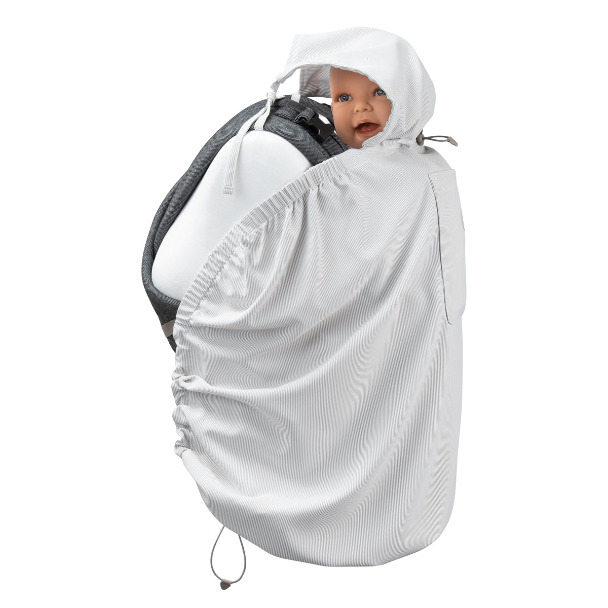 Housse de protection solaire pour Porte-bébé - Rayé gris