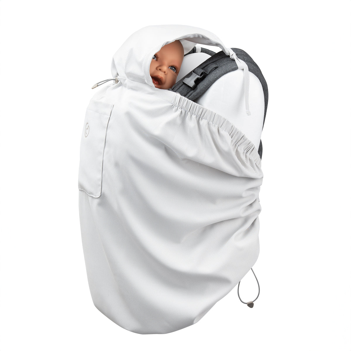 Housse de protection solaire pour Porte-bébé - Rayé gris