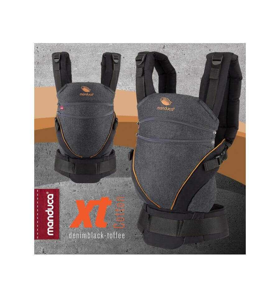 Shop Manduca Manduca XT - Denim Black Toffee at Babymaxi