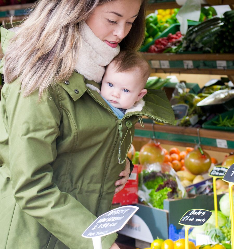 Wombat & Co Wallaby 2.0 Forest Green | Babywearing coat