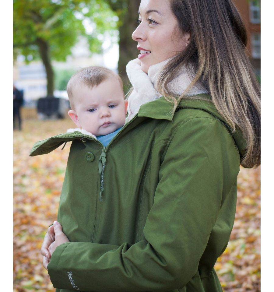 Wombat & Co Wallaby 2.0 Forest Green | Babywearing coat