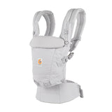 Ergobaby Adapt Soft Touch Cotton - Pearl Grey baby carrier with ergonomic design, soft brushed cotton, and no infant insert required | Babymaxi