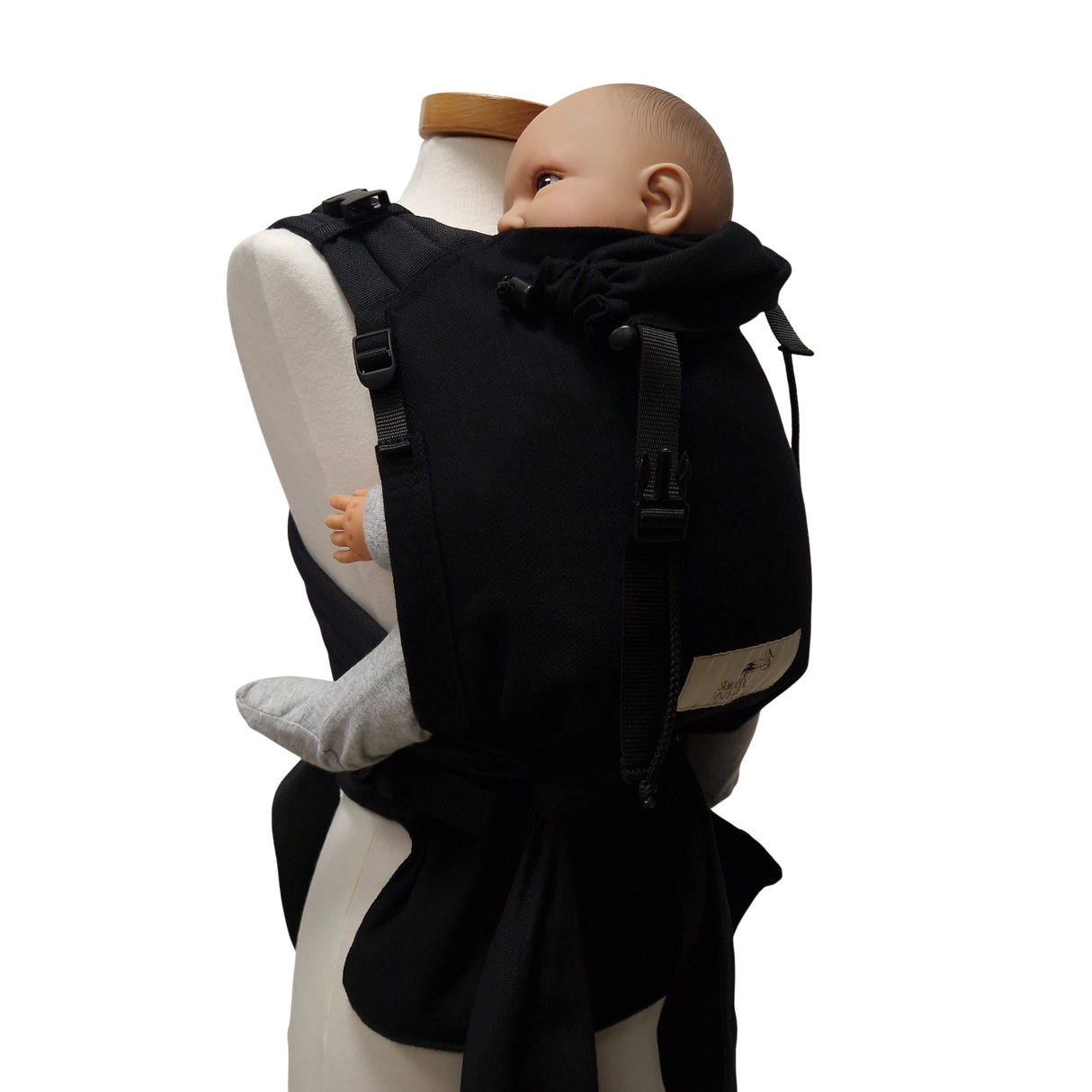 Storchenwiege Talemo Half-Buckle Porte-bébé - Black