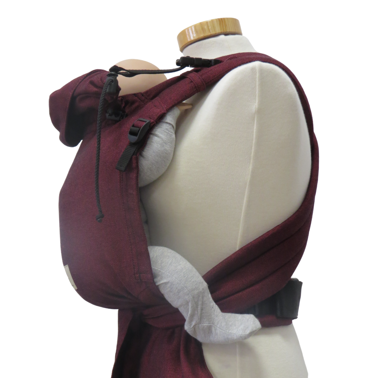 Mochila portabebés con media hebilla Storchenwiege - Burdeos