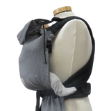 Storchenwiege Talemo Half-Buckle Baby Carrier - Leo Black White