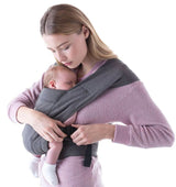 Ergobaby Embrace - Heather Grey baby carrier in use, providing comfort and support for newborns | Babymaxi