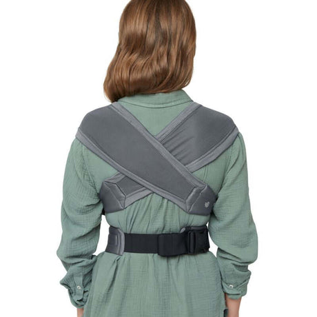 Ergobaby Embrace Soft Air Mesh - Washed Black baby carrier view from the back showcasing soft knit fabric and mesh | Babymaxi