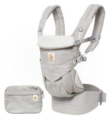 Ergobaby Omni Classic Cotton Carrier - Pearl Grey with detachable storage bag, ergonomic babywearing solution | Babymaxi