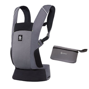 Ergobaby Away, Compact & Foldable - Grey baby carrier with storage pouch, perfect for on-the-go parents | Babymaxi