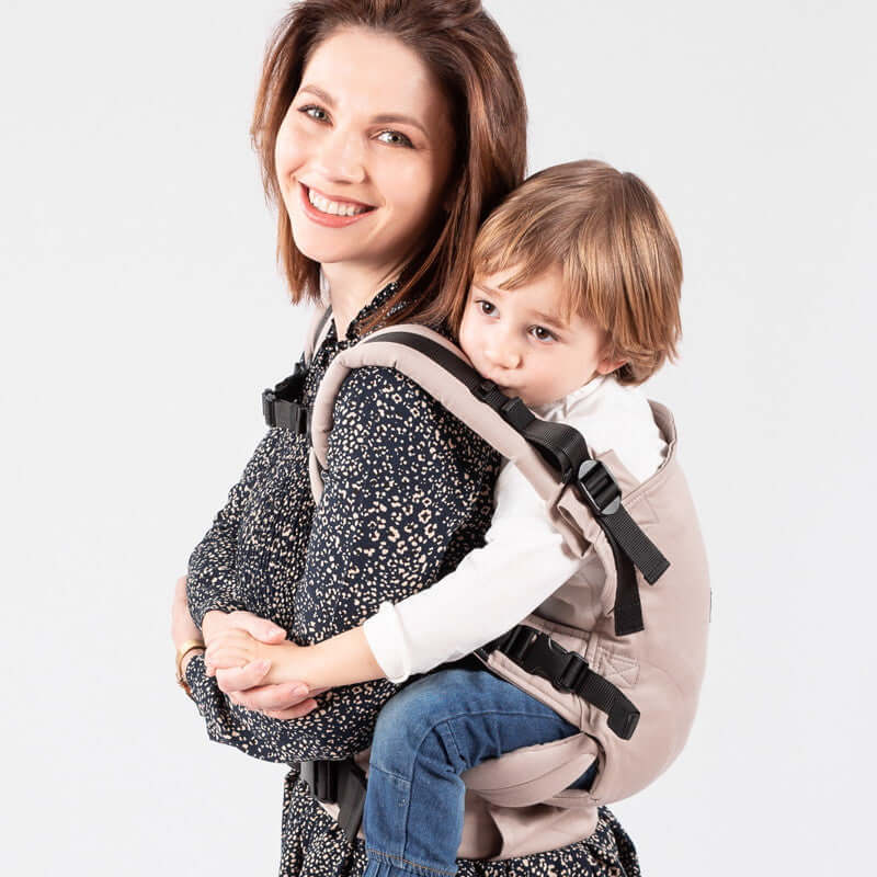 Isara The One - Caffe Latte baby carrier in use, perfect for all ages and adventures | Babymaxi