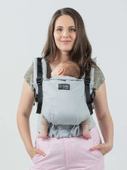 Isara The One - Pearl Grey baby carrier for babies and toddlers, providing comfort and support for all body types | Babymaxi