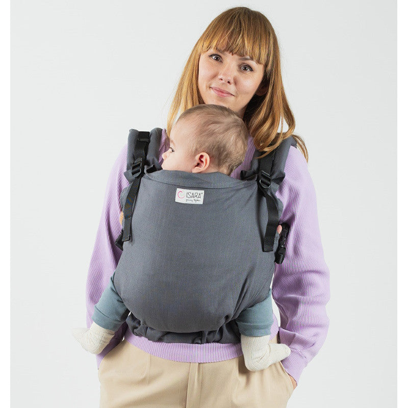 Shop Isara Isara Preschooler Full Buckle - Graphite Linen at Babymaxi