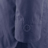 Detail of the Mamalila Berlin All Season Babywearing Coat – Navy showing sleeve embroidery | Babymaxi