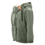 Mamalila Boston Babywearing Jacket - Agave with baby insert, stylish and versatile for pregnancy and babywearing | Babymaxi